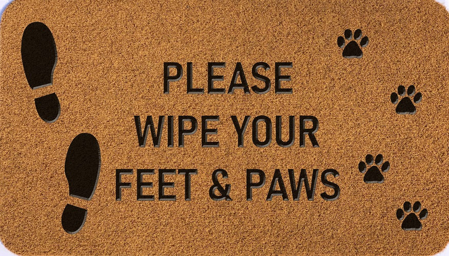Please Wipe Your Feet & Paws