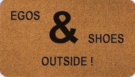 Egos & Shoes Outside!