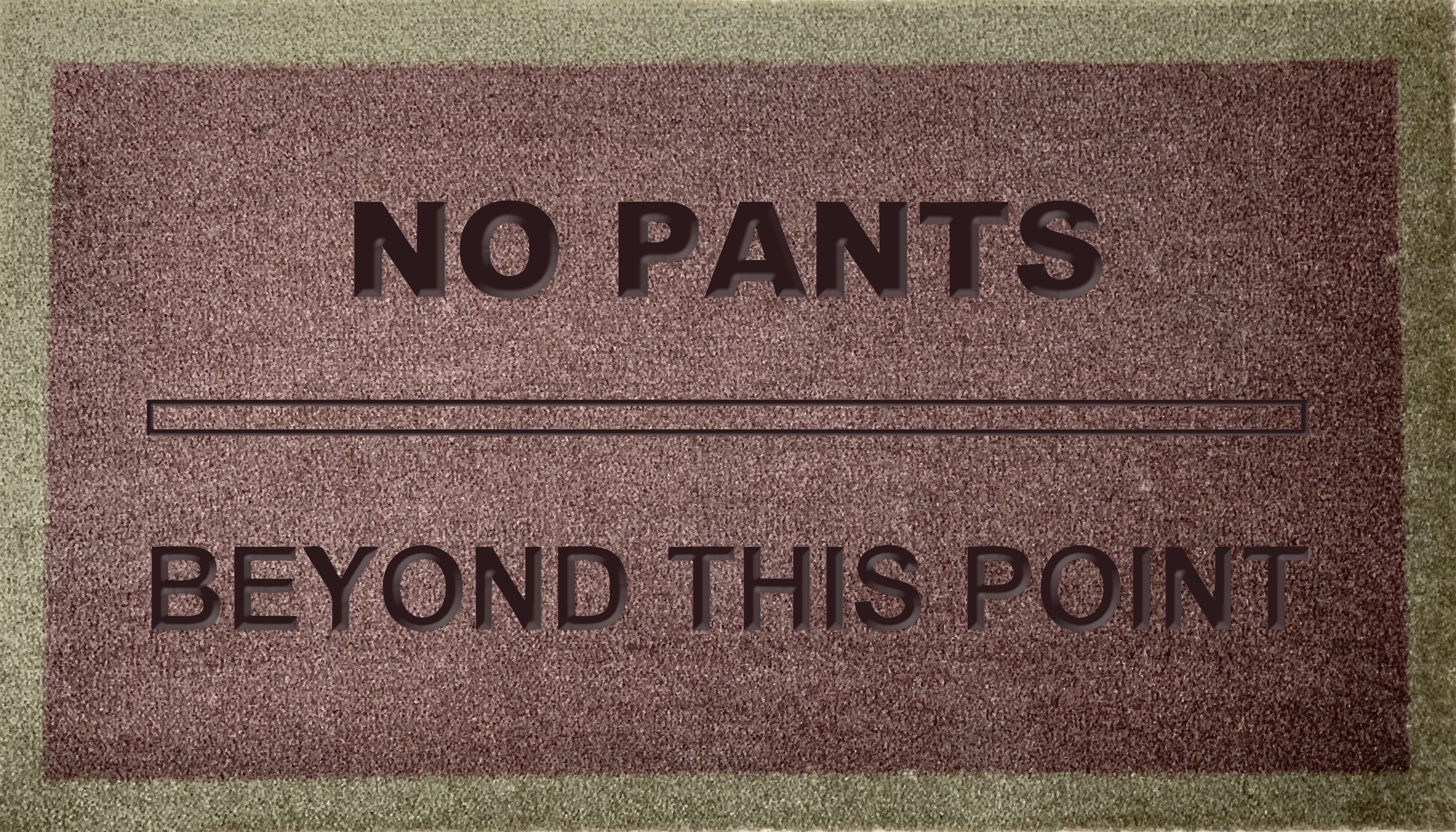 No Pants Beyond This Point